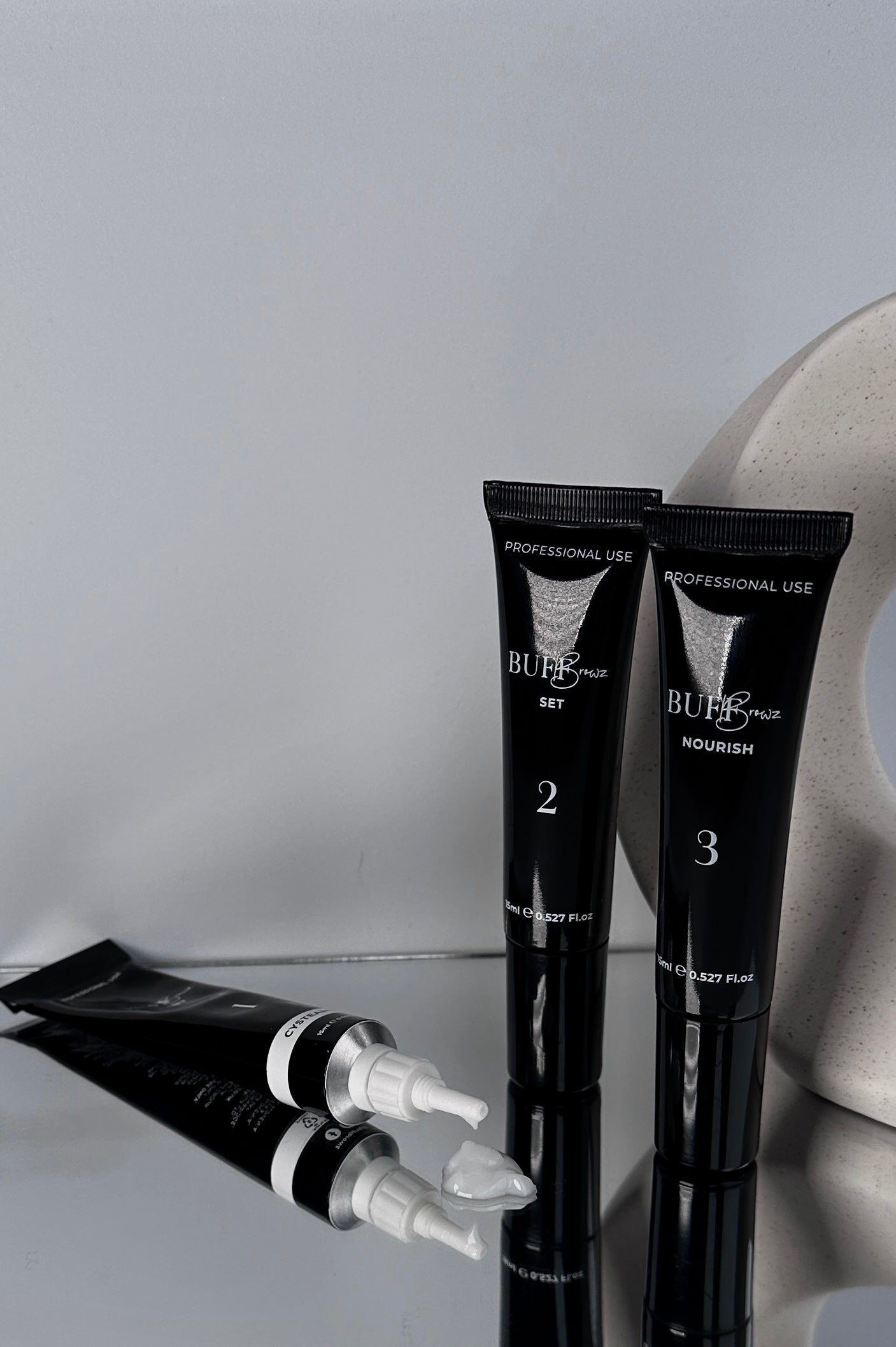 Cysteamine Brow & Lash Lamination Kit - 1,2 & 3 Steps - 3 x 15ml Tubes