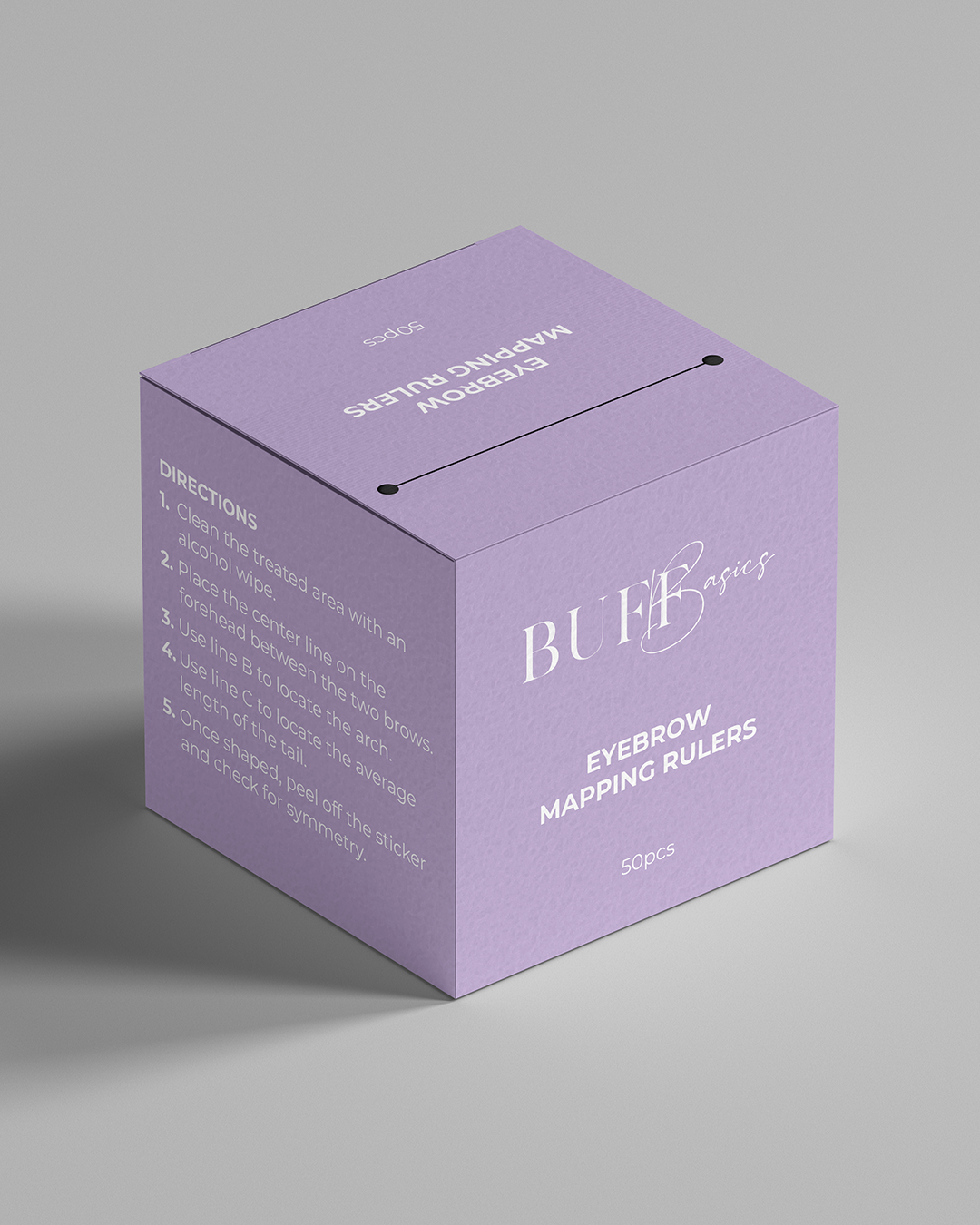 Buff Basics - Autocollants « Eyebrow Mapping Ruler » avec boîte - 50 pièces