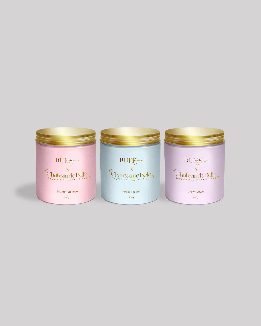 BUFF BROWZ X CHÂTEAU DE BELLE - "Brows But Make It Art" x Jelly Masks - Full Collection