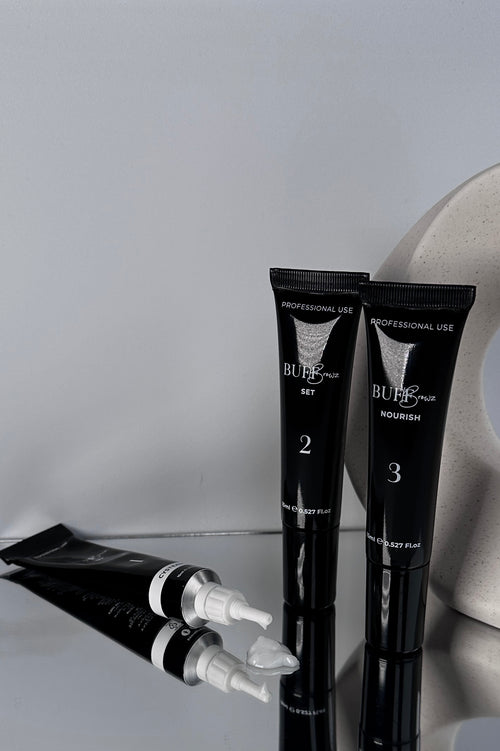 Cysteamine Brow & Lash Lamination Kit - 1,2 & 3 Steps - 3 x 15ml Tubes