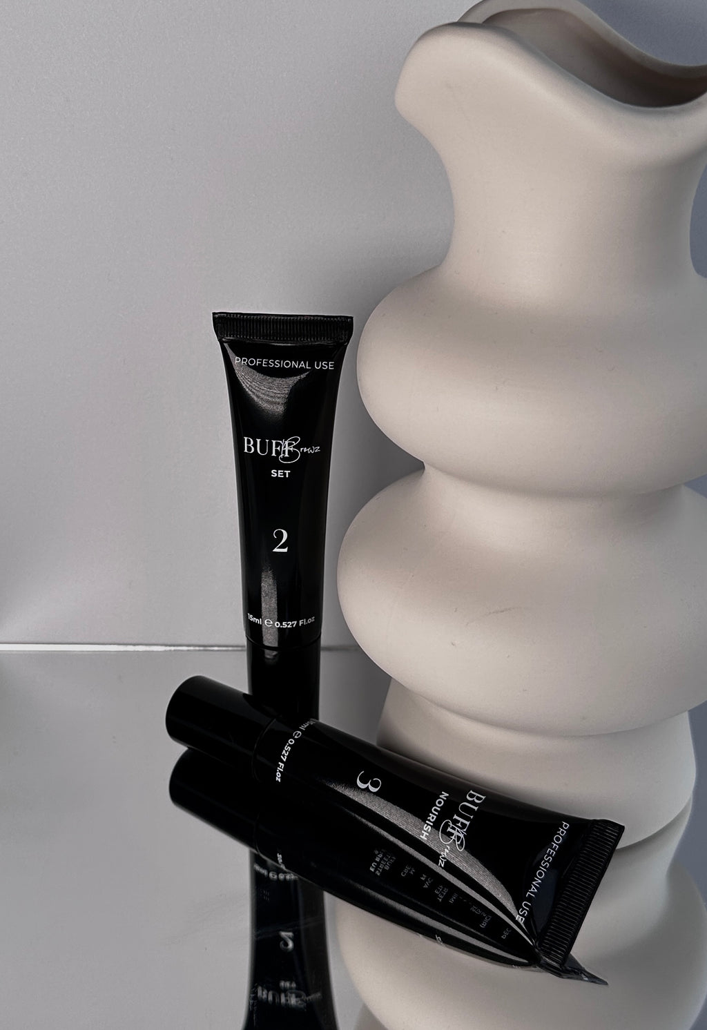 Kit de lamination des sourcils et des cils à la cystéamine - Étapes 1, 2 et 3 - 3 tubes de 15 ml