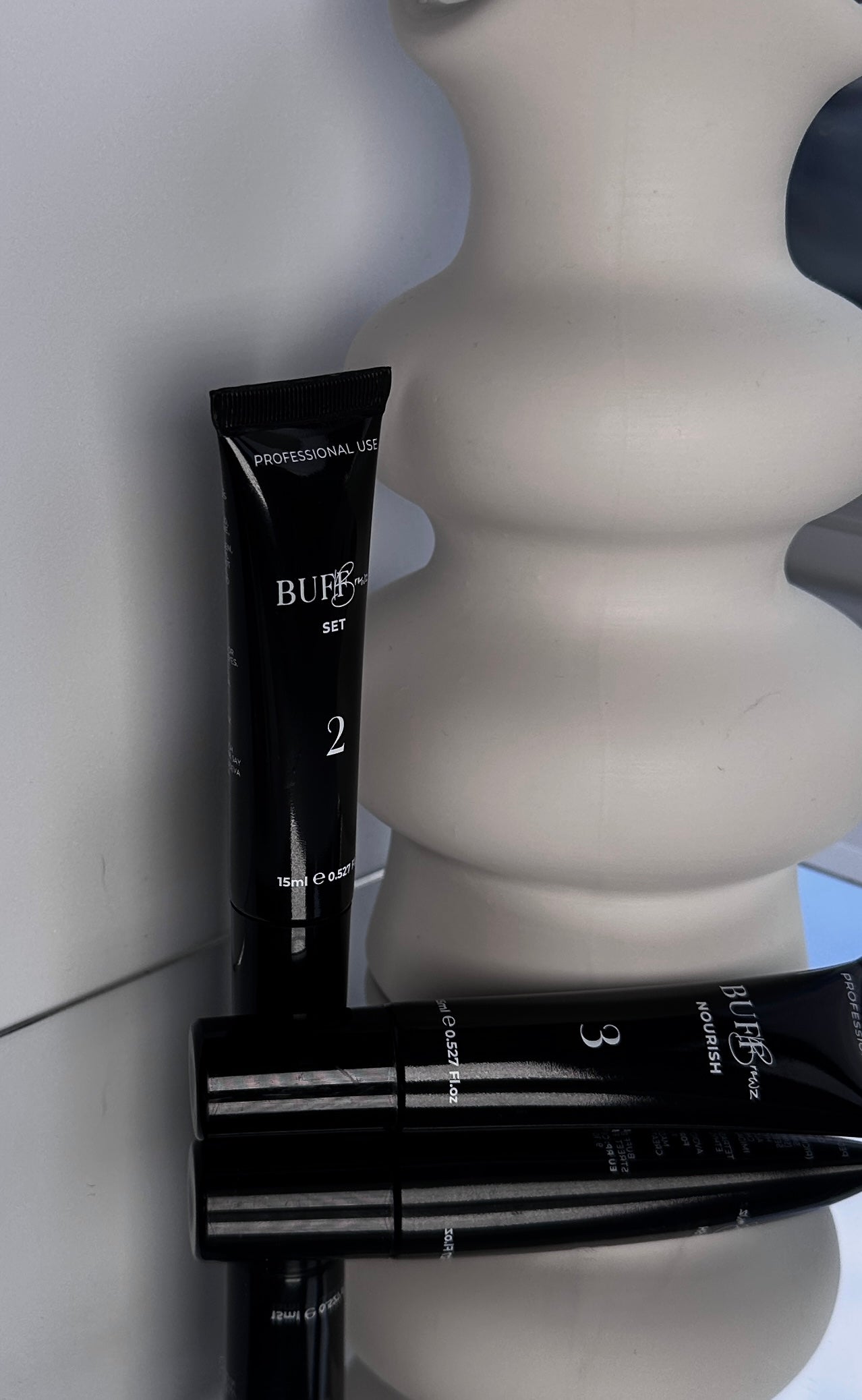 Kit de lamination des sourcils et des cils à la cystéamine - Étapes 1, 2 et 3 - 3 tubes de 15 ml